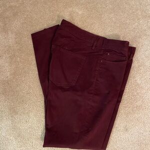 Ann Taylor Burgundy Jeans